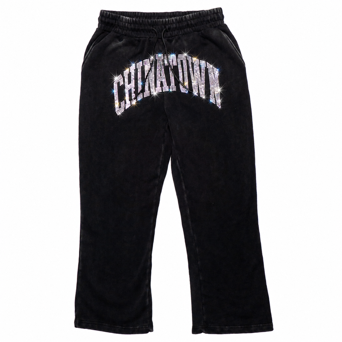 RHINESTONE ARC SWEATPANTS