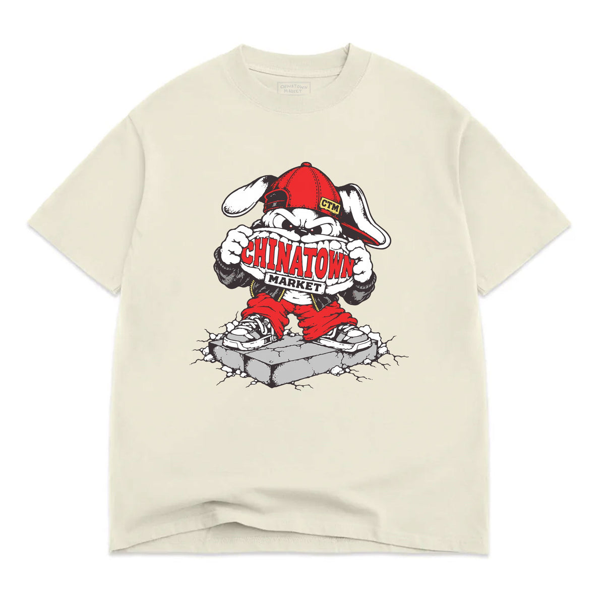 Bulldog Bite T-Shirt in Off White
