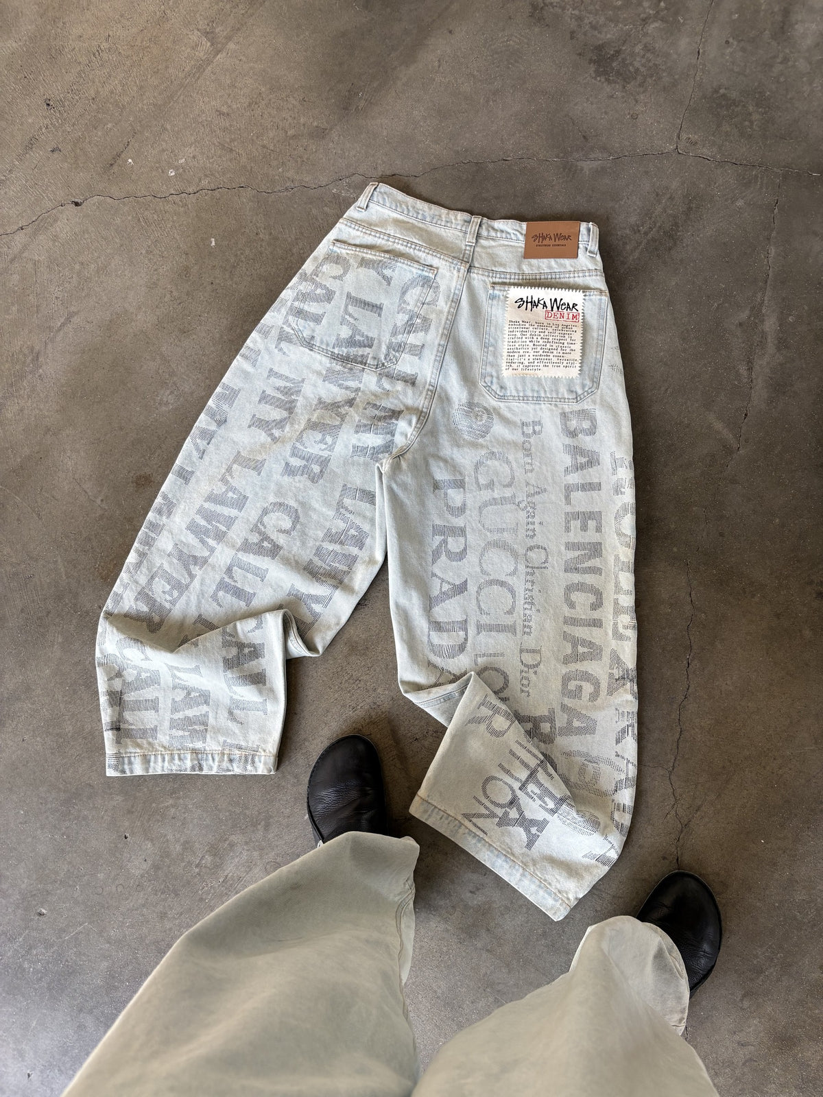 Shaka Print Gun 1 of 1 No. 03 Balloon Denim Pants, Waist 30, back