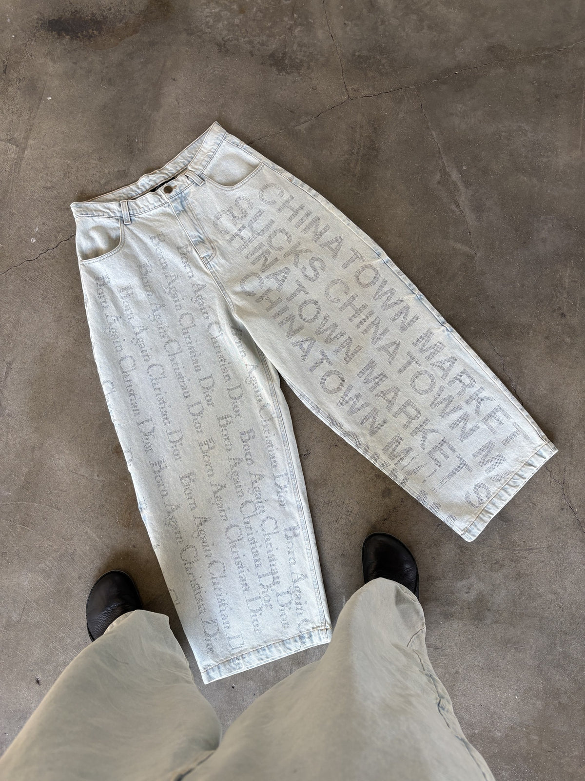 Shaka Print Gun 1 of 1 No. 04 Balloon Denim Pants, Waist 32, front