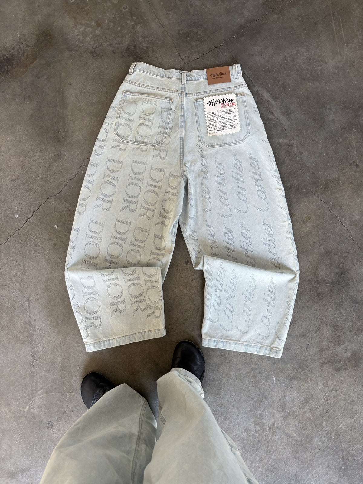 Shaka Print Gun 1 of 1 No. 05 Balloon Denim Pants, Waist 32, back