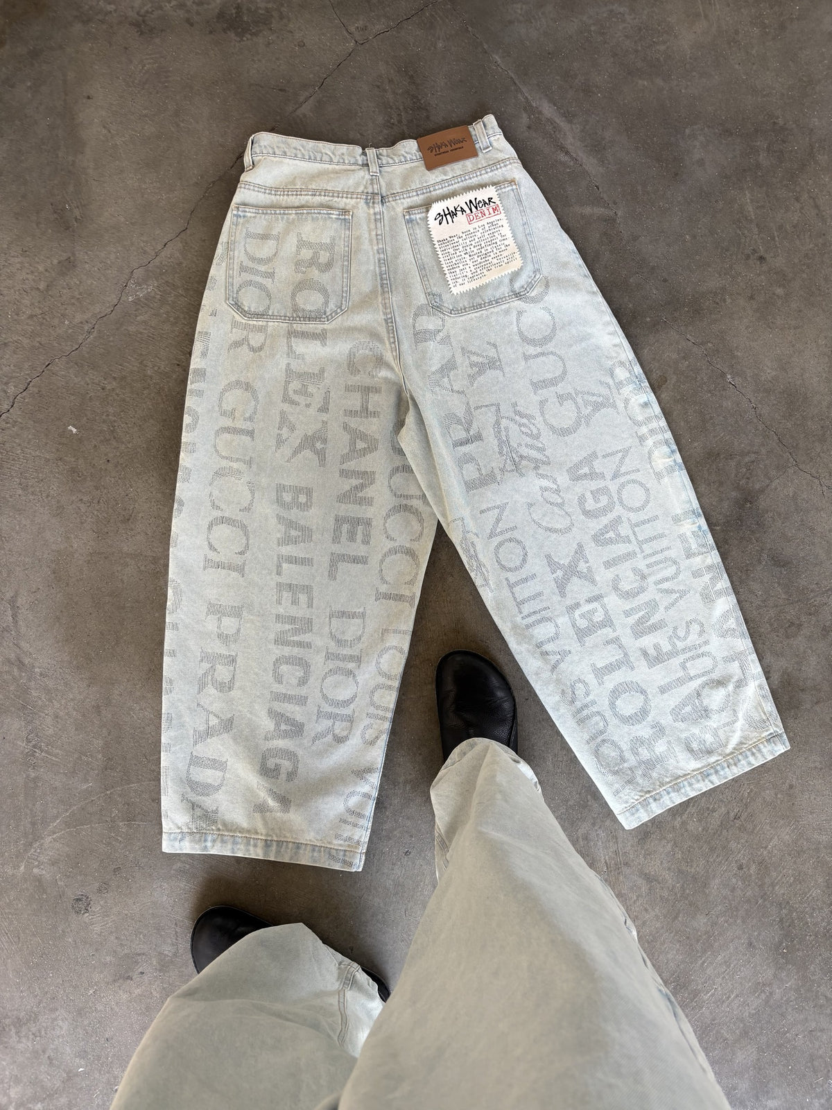 Shaka Print Gun 1 of 1 No. 06 Balloon Denim Pants, Waist 32, back