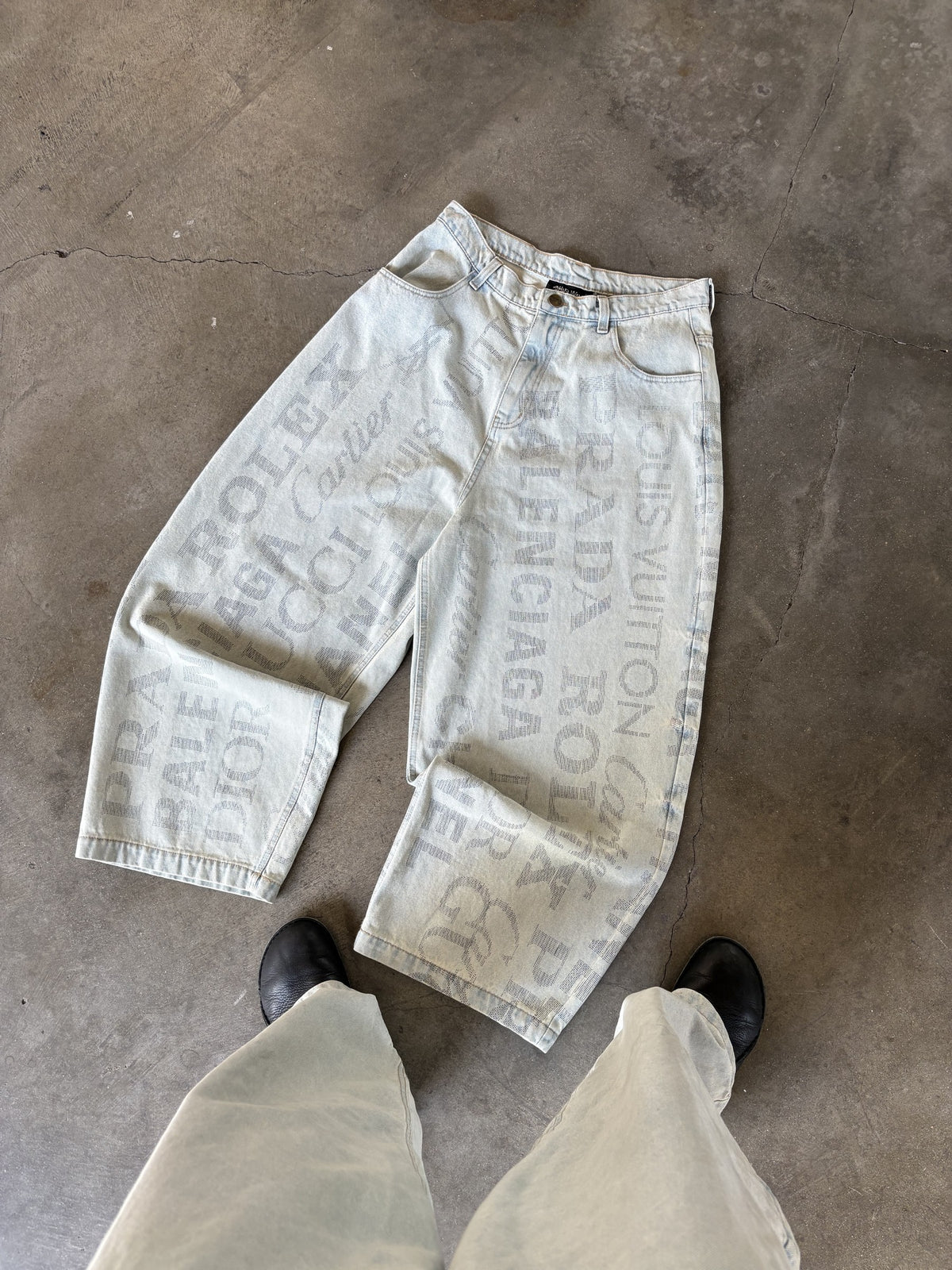 Shaka Print Gun 1 of 1 No. 06 Balloon Denim Pants, Waist 32, front