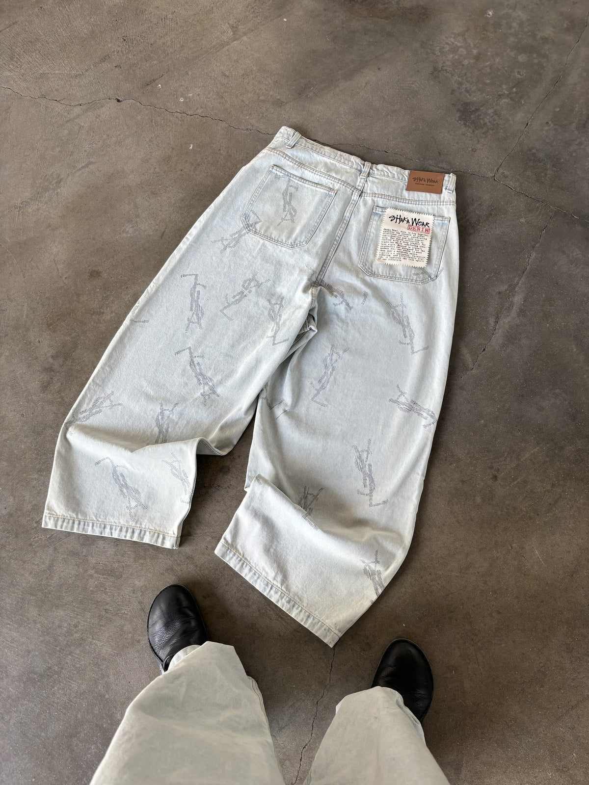 Shaka Print Gun 1 of 1 No. 09 Balloon Denim Pants, Waist 36, back