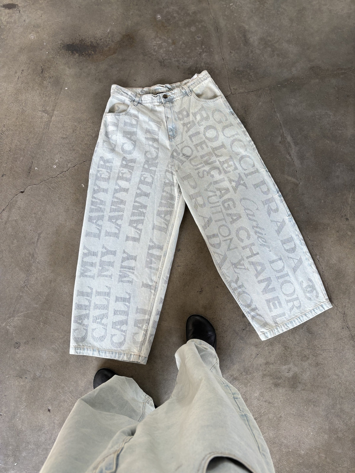 Shaka Print Gun 1 of 1 No. 10 Balloon Denim Pants, Waist 36, front