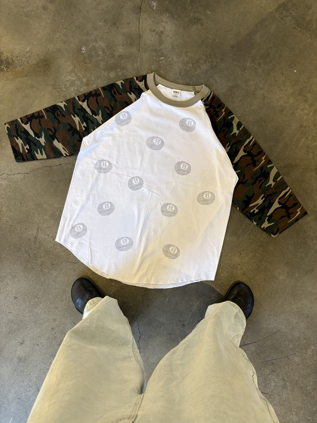 Shaka Print Gun 1 of 1 No. 07 Camo Raglan Tee, Size 2XL, front