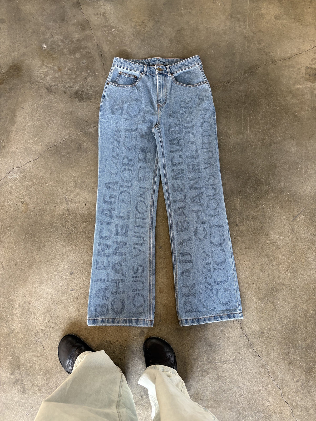 Shaka Print Gun 1 of 1 No. 02 Straight Leg Denim Pants, Waist 30, front