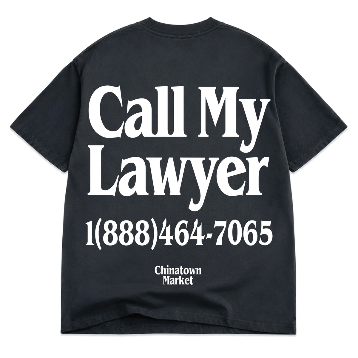 Call My Lawyer T-Shirt in Vintage Black