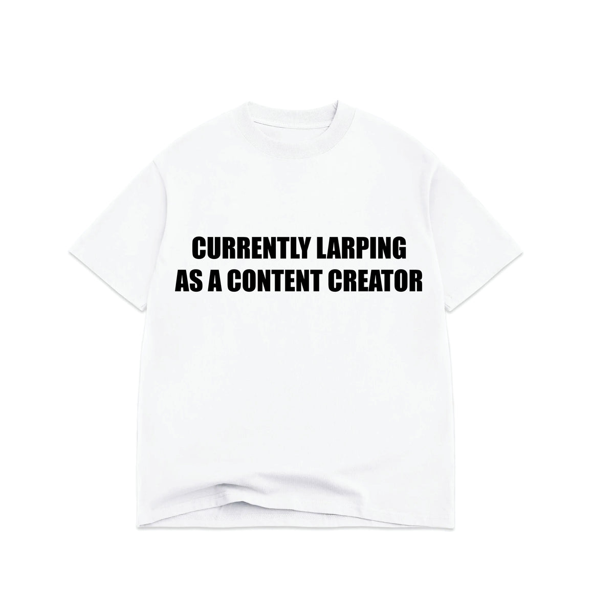 CURRENTLY LARPING CONTENT CREATOR T-SHIRT