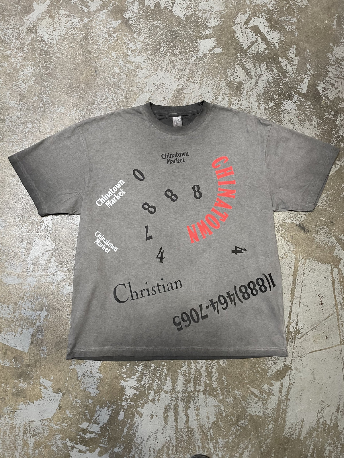 Chinatown Numbers Tee - front