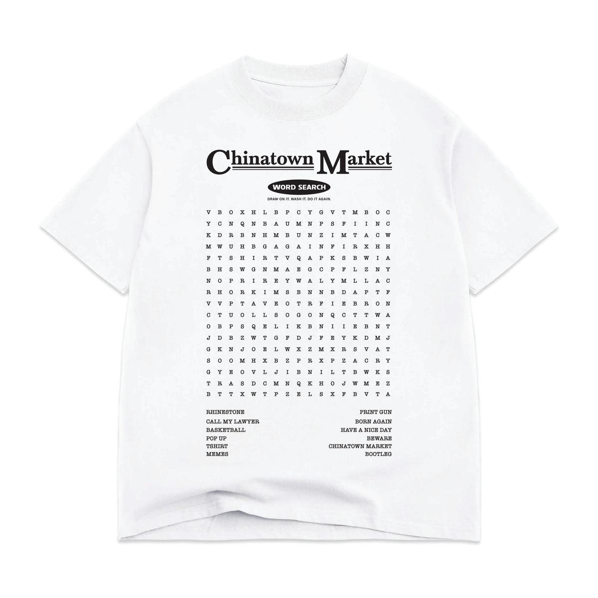 Word Search T-Shirt in White