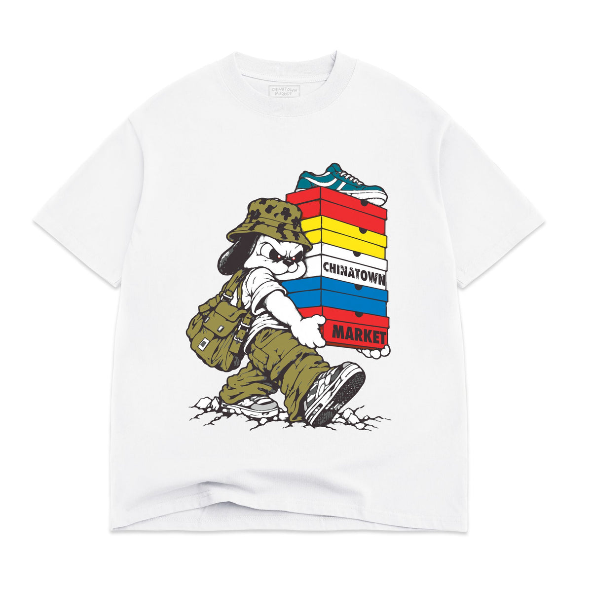 Shoebox Dog T-Shirt in White