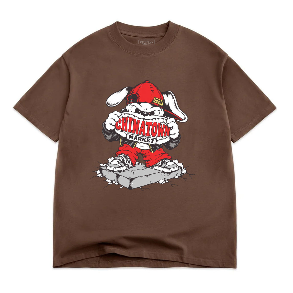 Bulldog Bite T-Shirt in Chocolate