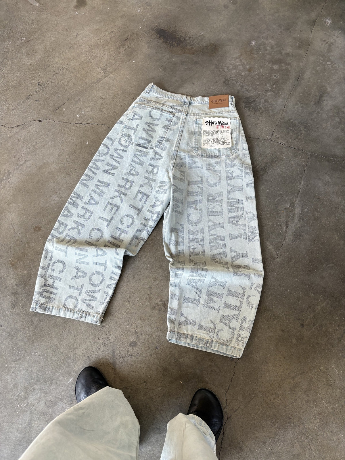 Shaka Print Gun 1 of 1 No. 01 Balloon Denim Pants, Waist 30, back