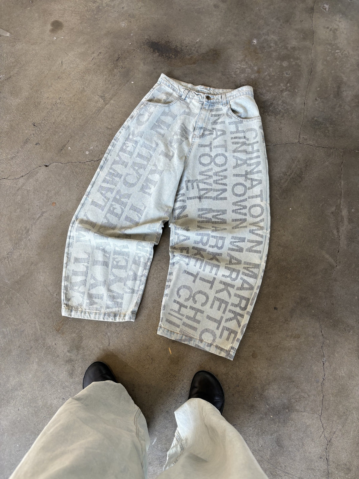 Shaka Print Gun 1 of 1 No. 01 Balloon Denim Pants, Waist 30, front