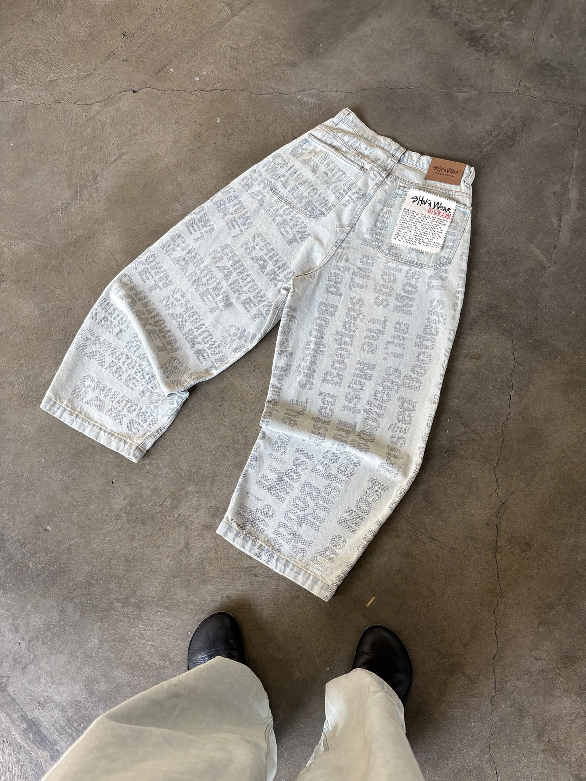 Shaka Print Gun 1 of 1 No. 02 Balloon Denim Pants, Waist 30, back