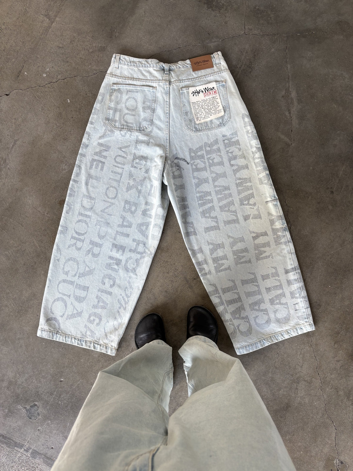 Shaka Print Gun 1 of 1 No. 10 Balloon Denim Pants, Waist 36, back