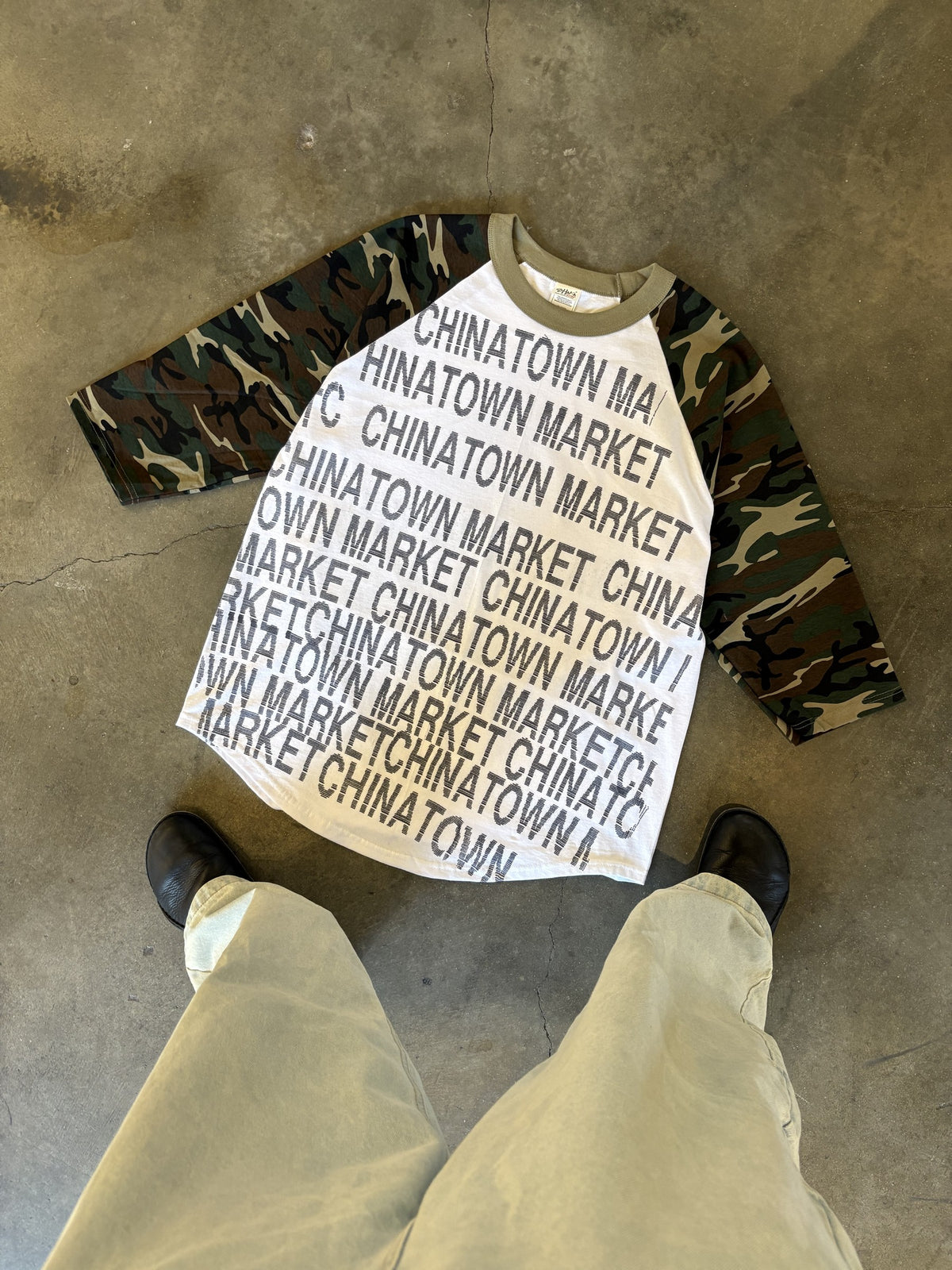 Shaka Print Gun 1 of 1 No. 05 Camo Raglan Tee, Size XL, front
