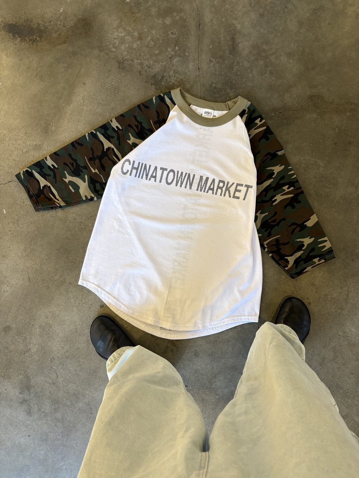 Shaka Print Gun 1 of 1 No. 06 Camo Raglan Tee, Size XL, front