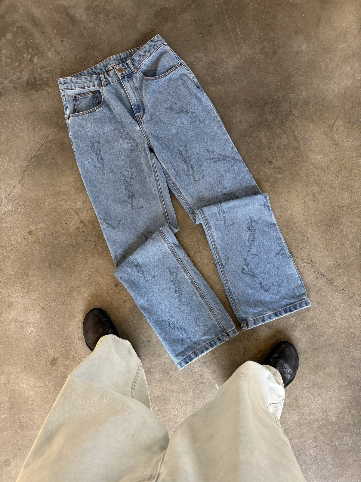Shaka Print Gun 1 of 1 No. 01 Straight Leg Denim Pants, Waist 30, front