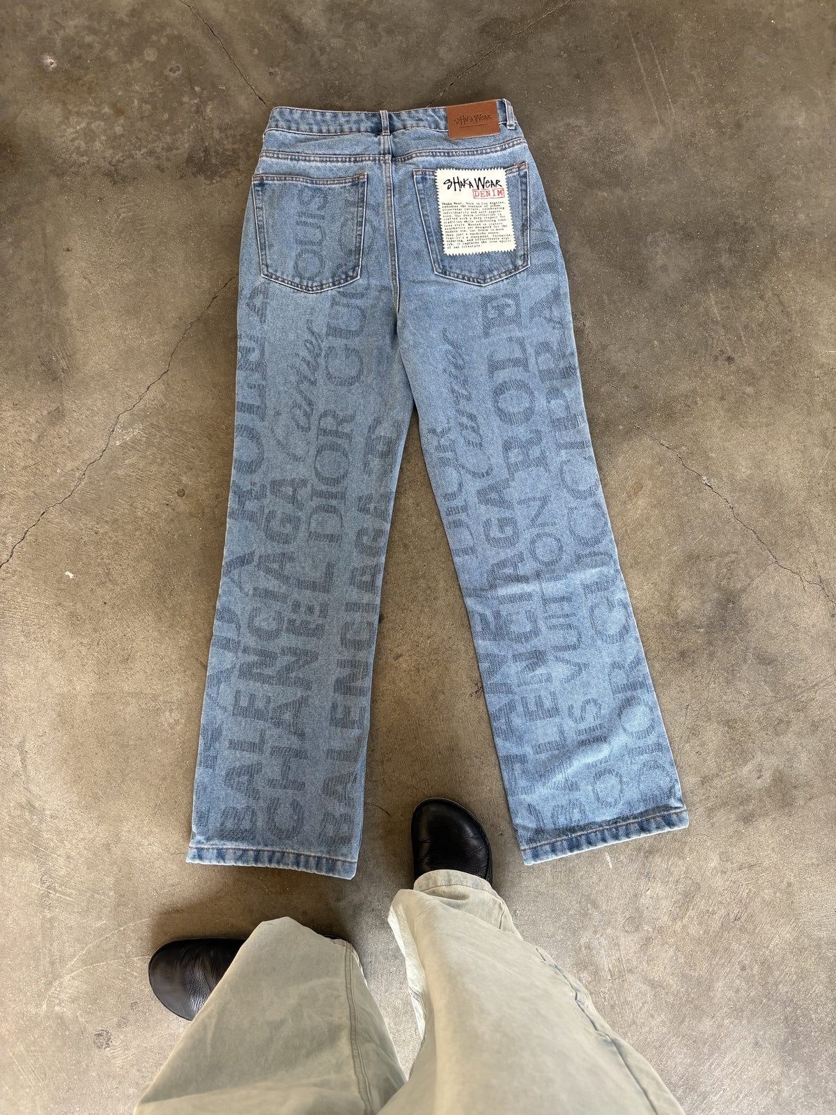 Shaka Print Gun 1 of 1 No. 02 Straight Leg Denim Pants, Waist 30, back