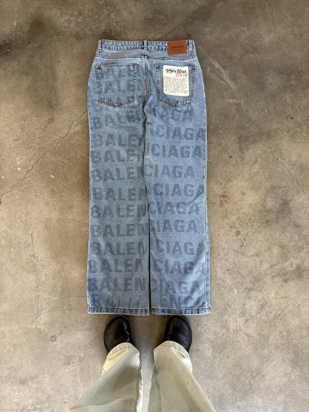 Shaka Print Gun 1 of 1 No. 04 Straight Leg Denim Pants, Waist 32, back