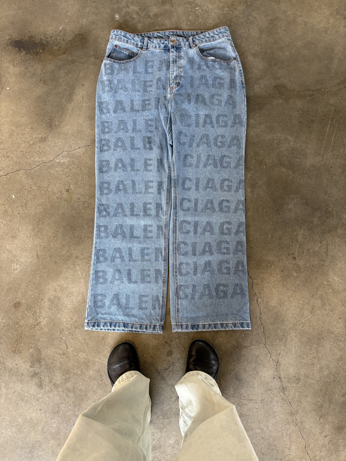 Shaka Print Gun 1 of 1 No. 05 Straight Leg Denim Pants, Waist 36, front