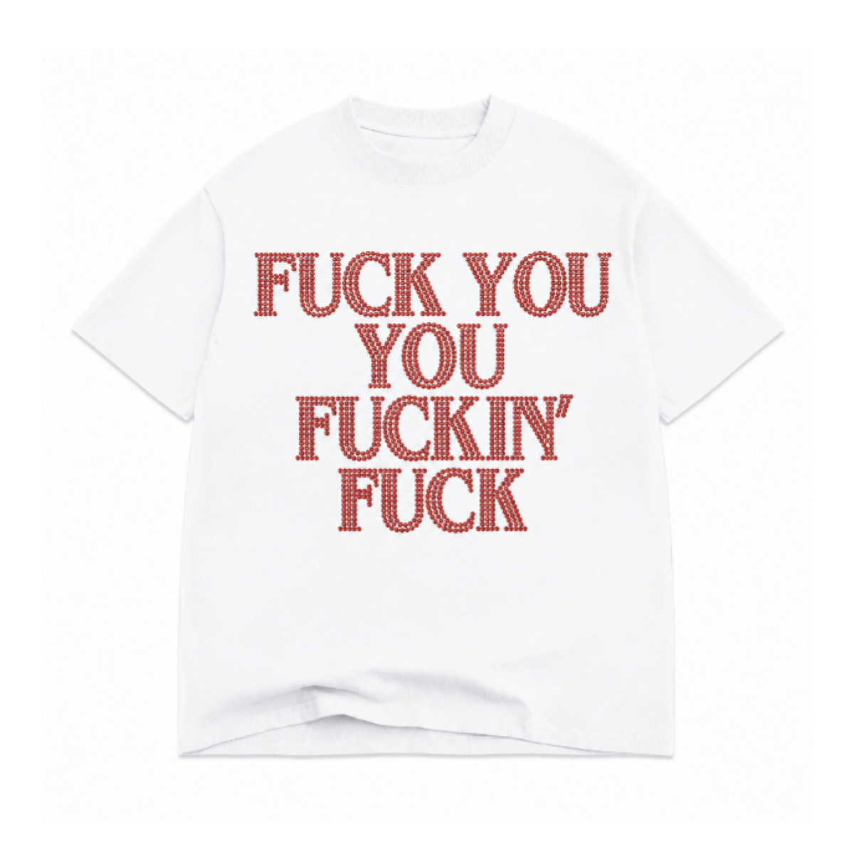 Fuck You You Fuckin' Fuck T-Shirt in Blanc White by Chinatown Market