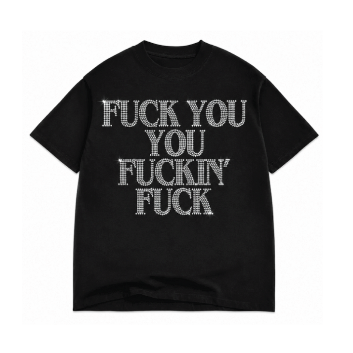 Fuck You You Fuckin' Fuck T-Shirt in Limo Black by Chinatown Market, view 2